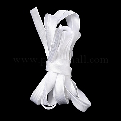 2 m de passepoil satiné, ruban de polyester pour cheongsam, décoration de vêtements, blanc, 3/8 pouce (10 mm), environ 2.19 yards (2m)/pc