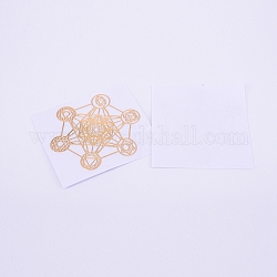 Self Adhesive Brass Stickers, Scrapbooking Stickers, for Epoxy Resin Crafts, Golden, Chakra Theme, 20x18x0.1mm