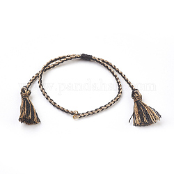 Bracelets tressés en nylon, gland, burlywood, 9-7/8 pouce (25 cm), 2mm