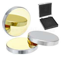 Silizium vergoldete reflektierende Linse, CO2-Laser-Spiegellinse, für Lasergravur-Schneidemaschine, Flachrund, Gelb, 20x3 mm