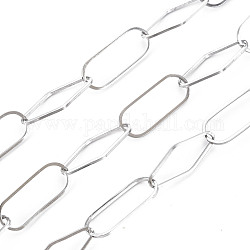 304 Stainless Steel Cross Chains, Soldered, with Spool, Stainless Steel Color, 19.6x7.5x0.7mm, about 82.02 Feet(25m)/Roll