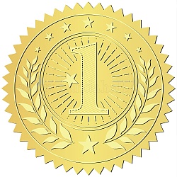 34 foglio di adesivi autoadesivi in lamina d'oro in rilievo, adesivo decorativo con medaglia a punto rotondo per sigillo di busta, numero, 165x211mm, 12pcs / scheda