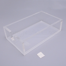 Acryl-Serviettenhalterbox, Rechteck, Transparent, 23x14x6.5 cm, Innendurchmesser: 21.1x12.1 cm, Dicke: 0.95 cm