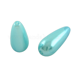 Perles de larme imitation plastique abs, cyan, 17x7.5mm, Trou: 2mm, environ 850 pcs/500 g