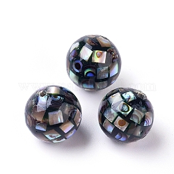 Natural Abalone Shell Mop Ball Beads, Abalone Shell/Paua ShellRound Beads, Colorful, about 10mm in diameter