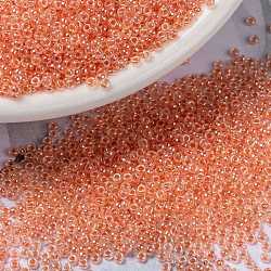 Cuentas de rocailles redondas miyuki, Abalorios de la semilla japonés, (rr539) salmón ceilán, 15/0, 1.5mm, agujero: 0.7 mm, acerca 5555pcs / botella, 10 g / botella