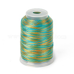 Cordón de hilo de nailon teñido en segmento de 3 capa, material de diy para la fabricación de la joya, cian, 0.3mm, alrededor de 546.81 yarda (500 m) / rollo