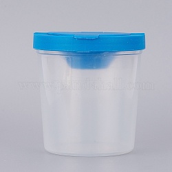 Tasse de stylo en plastique, pour le nettoyage, bleu, 5.8~7.3x7.6 cm