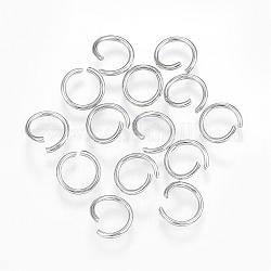 304 Edelstahl Ringe springen, offene Ringe springen, Edelstahl Farbe, 9x1.2 mm, Innendurchmesser: 7 mm