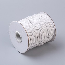 Cordons de fil de coton ciré, blanc, 1.5mm, environ 100yards/rouleau (300pied/rouleau)