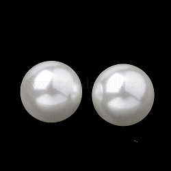 Perle di vetro ecologiche, grande lucentezza, grado a, Senza Buco / round non rinforzato, bianco, 5mm