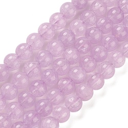 Chapelets de perles en améthyste naturelle, teints et chauffée, ronde, 6.5mm, Trou: 0.7mm, Environ 61 pcs/chapelet, 15.28~15.35 pouce (38.8~39 cm)