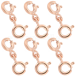 SUNNYCLUE 1 Box 6Pcs Necklace Lobster Clasps 925 Sterling Silver Double Opening Lobster Claw Clasps Rose Gold Lobster Clasp Extenders 0.6inch Small Shortener Bracelets Extension for Jewelry Clasps