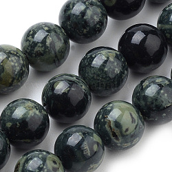 Chapelets de perles de jasper kambaba naturel, ronde, 12mm, Trou: 1mm, Environ 34 pcs/chapelet, 15.7 pouce