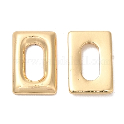 Brass Linking Rings, Rectangle, Real 18K Gold Plated, 12x8x2mm, Inner Diameter: 3x7mm