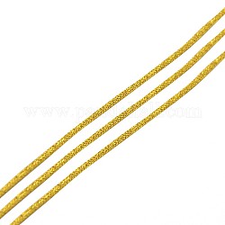 Экологически чистые окрашенные блестящие круглые металлические нити из полиэстера, золотые, 1 мм, около 13.12 ярда (12 м) / рулон