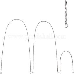 Wadorn 3 размер металлическая сумка на цепочке с ремешком, Сменная плоская сумка-цепочка с ремешком через плечо, цепочка через плечо, сменная цепочка для сумки-клатча, цепочка с металлическими пряжками (49.6/50/50.4 дюйм), платина