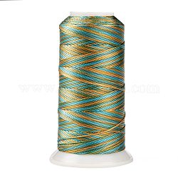 Segment Dyed Round Polyester Sewing Thread, for Hand & Machine Sewing, Tassel Embroidery, Dark Sea Green, 12-Ply, 0.8mm, about 300m/roll