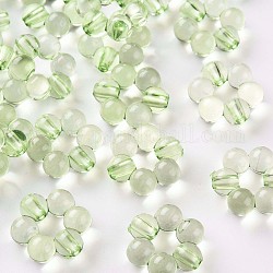 Transparentem Acryl Perlenrahmen, Blume, lime green, 16.5x15.5x6 mm, Bohrung: 2 mm, ca. 674 Stk. / 500 g
