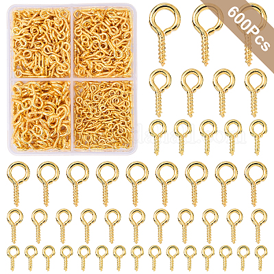 600 шт. Железный винт с ушком IFIN-YW0003-80-1