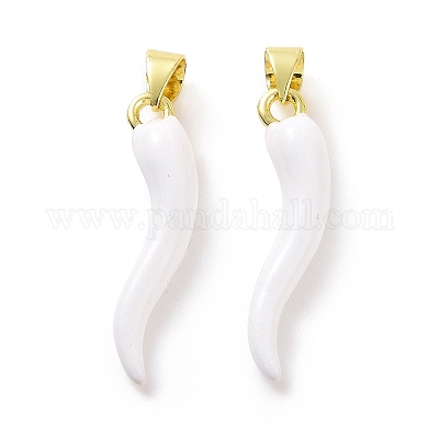 Подвески из латуни с покрытием из эмали KK-C008-19G-03-1