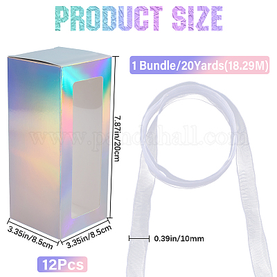 10шт переливающиеся картонные коробки CON-GF0001-13-1