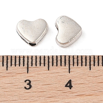 チベット風合金ビーズ カドミウムフリー＆鉛フリー ハート  