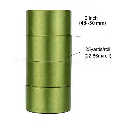 25 Yards Of 1 1/2 Inch Olive Green Solid Grosgrain Ribbon Ideal