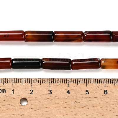 Окрашенные естественный агат бисер пряди G-G203-01B-1