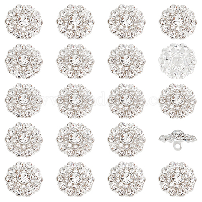 20 шт. пуговицы из сплава с 1 отверстиями AJEW-FG0003-68-1