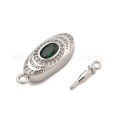 Латунные застежки из прозрачного кубического циркония с микропаве KK-C075-20P-1