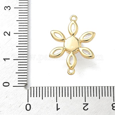 Шармы-соединители из латуни с паве из кубического циркония KK-P342-04G-1