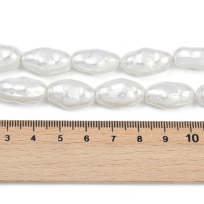 Нити бусин из искусственного жемчуга с гальваническим покрытием из фарфора BSHE-Z009-09-1