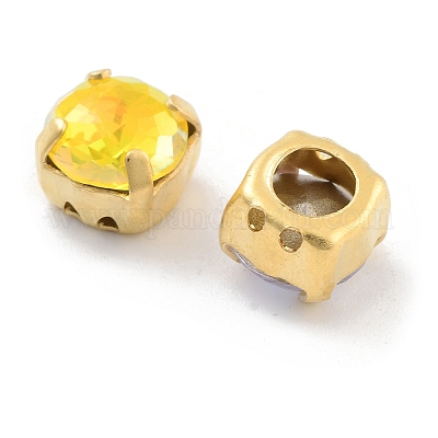 Плоский круглый опал с пришивкой стразами RGLA-G024-11A-G-1