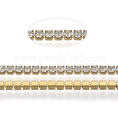 Цепочки из нержавеющей стали 304 со стразами STAS-T055-12G-B-1