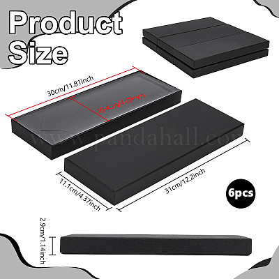 Scatole porta cravatte in carta e cartone&nbsp;CON-WH0107-64B-1