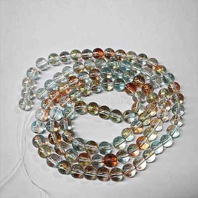 Выпечка окрашенные стеклянные бусины пряди DGLA-YW0002-01A-08-1