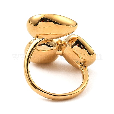 Открытые манжеты в форме капли и квадратного стекла RJEW-G289-01G-06-1