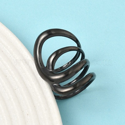 Открытые кольца манжеты из нержавеющей стали 304 RJEW-D338-02C-EB-1