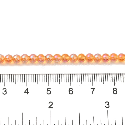 Прозрачные стеклянные бусины гальваническим пряди GLAA-T032-T4mm-C01-1