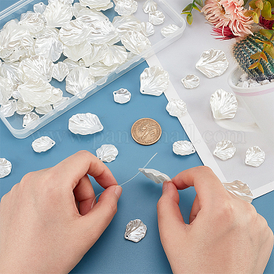 150 шт. 3 подвески из искусственного жемчуга с перламутровым покрытием и акриловыми бусинами SACR-PH0001-50-1