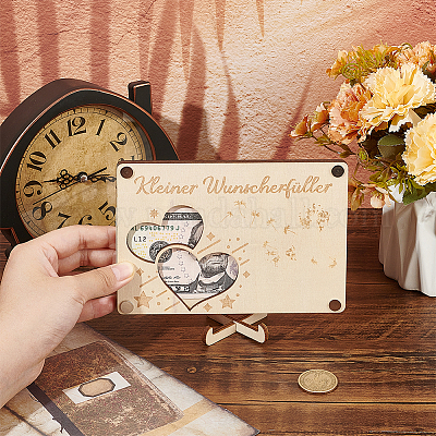 Деревянные подставки для денег с лазерной резкой AJEW-FG0004-22A-1