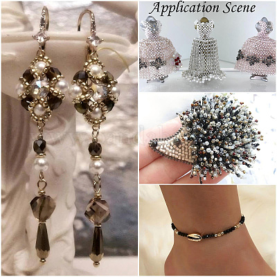 6/0 стеклянная краска для выпечки круглых бусин&nbsp;SEED-S036-01C-14-1