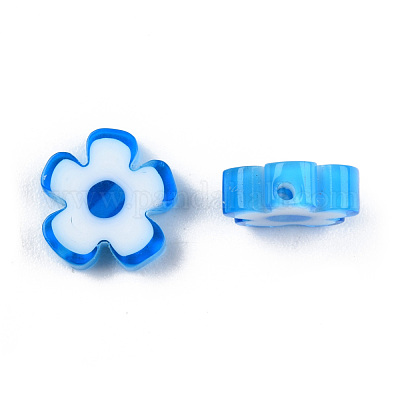 Ручной работы стеклянная бусина тысячецветник нитей LAMP-N029-017B-15-1