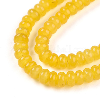 Окрашенные природные белый нефрит бисер пряди G-T139-57A-01-1