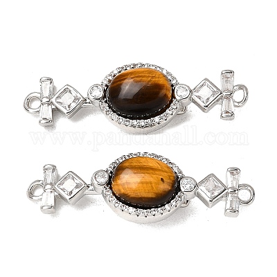 Латунные застежки из прозрачного кубического циркония с микропаве KK-G505-39P-1