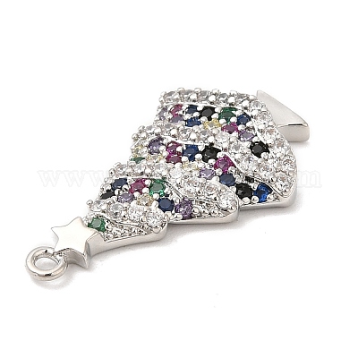 Подвески из кубического циркония с покрытием из латуни KK-R150-07P-1