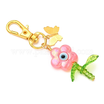 Цветочные акриловые подвесные украшения HJEW-JM04156-1