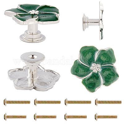 4 шт. ручки для ящиков из сплава со стразами&nbsp;AJEW-GF0007-43-1