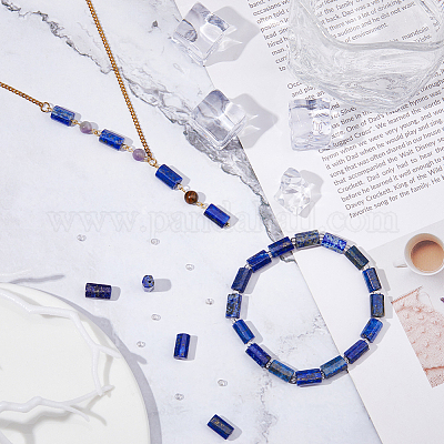 2 нити натуральных бусин из лазурита G-FH0002-38-1